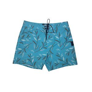 IPD Malibu Blue Gray Board Shorts Swim Men's 32 Waist NWOT 5" Inseam